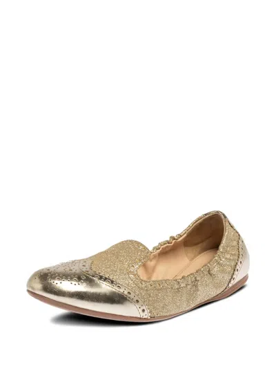 Pre-owned Prada Metallic Ballet Flats In Gold