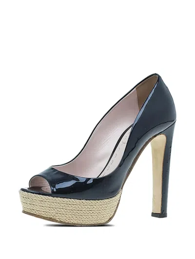 Pre-owned Miu Miu 130mm Patent Pumps