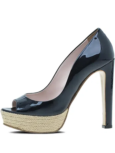 Pre-owned Miu Miu 130mm Patent Pumps