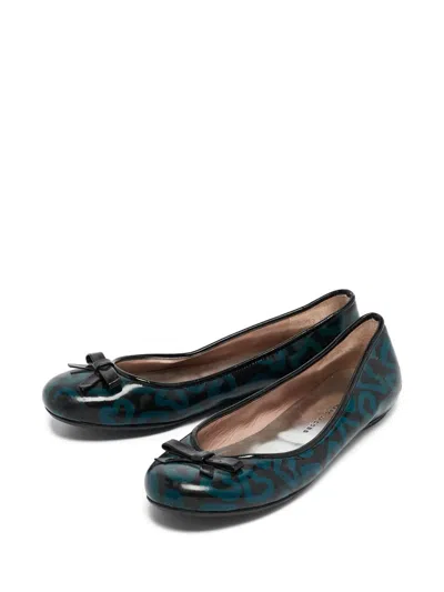 Pre-owned Marc Jacobs Vintage Heart-print Ballet Flats