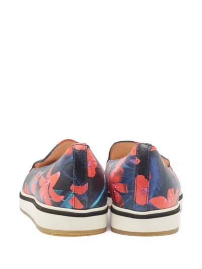Pre-owned Nicholas Kirkwood  Floral-print Loafers In Blue
