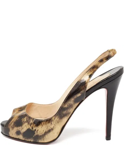 Pre-owned Christian Louboutin 115mm Leopard-print Pumps