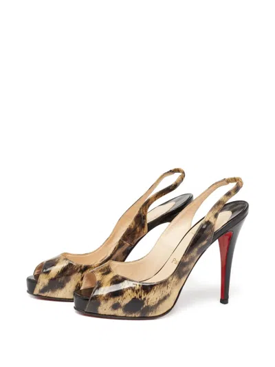 Pre-owned Christian Louboutin 115mm Leopard-print Pumps