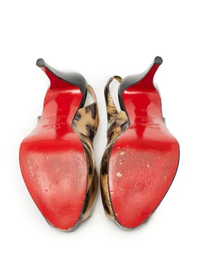 Pre-owned Christian Louboutin 115mm Leopard-print Pumps