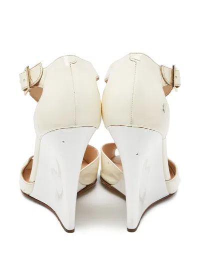 Pre-owned Jimmy Choo Leather Wedge Sandals