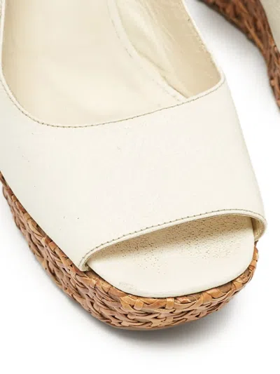 Pre-owned Prada 110mm Leather Sandals In White