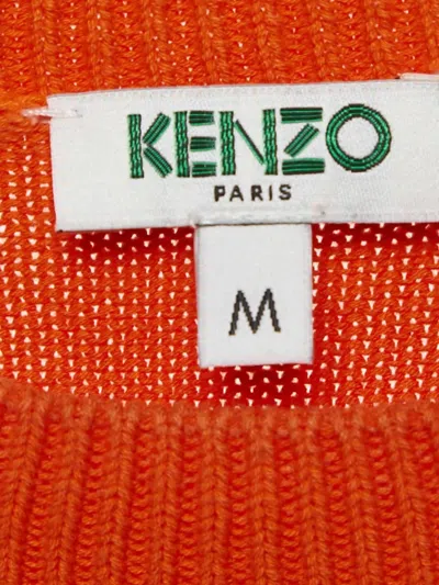 Pre-owned Kenzo Logo-motif Jumper In Orange