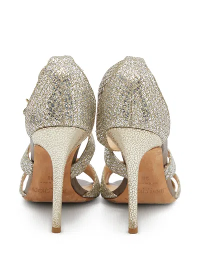 Pre-owned Jimmy Choo 105mm Diamond-pattern Sandals