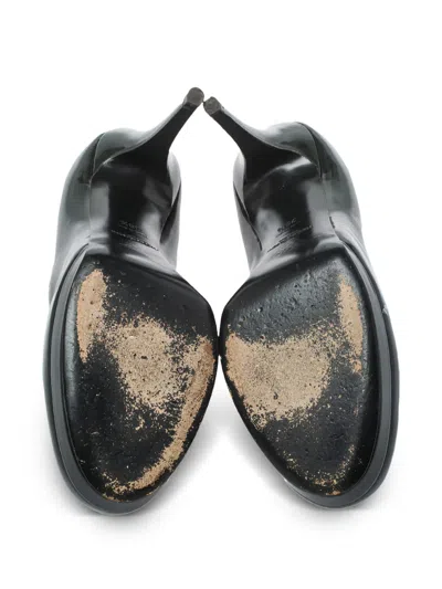 Pre-owned Saint Laurent 105mm Patent-leather Pumps In Green