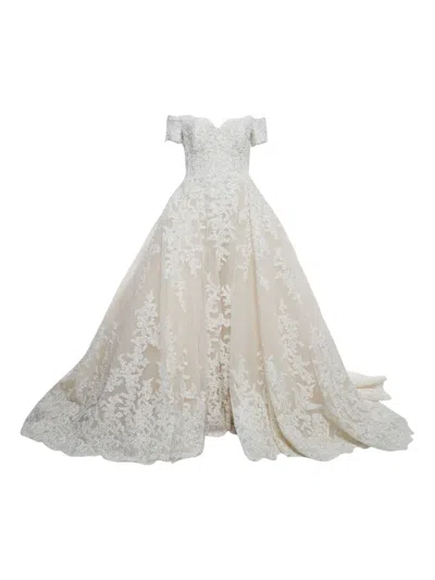 Pre-owned Zuhair Murad  Lace-embroidered Bridal Gown