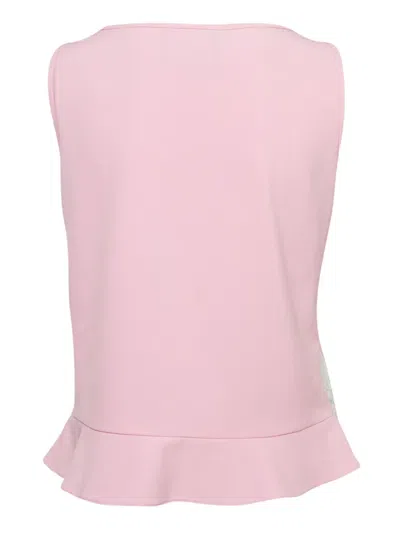 Pre-owned Moschino Graphic-print Peplum Tank Top