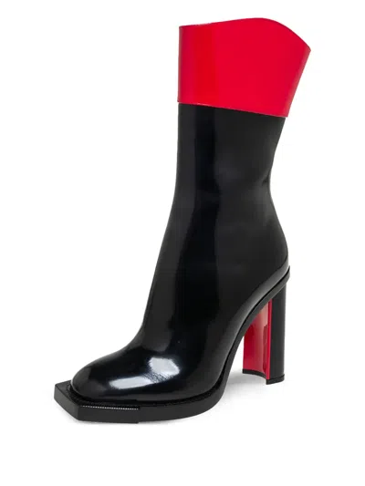 Pre-owned Alexander Mcqueen 105mm Colour-block Ankle Boots
