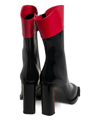 Pre-owned Alexander Mcqueen 105mm Colour-block Ankle Boots