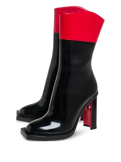 Pre-owned Alexander Mcqueen 105mm Colour-block Ankle Boots