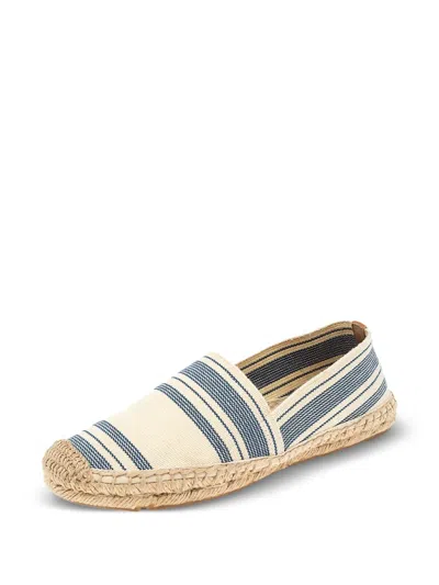 Pre-owned Tory Burch  Striped Slip-on Flat Espadrilles