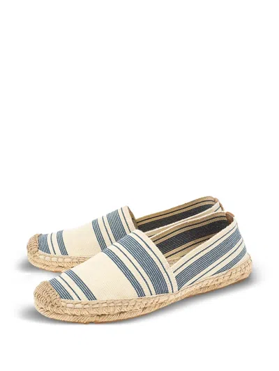 Pre-owned Tory Burch  Striped Slip-on Flat Espadrilles