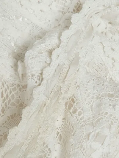 Pre-owned Oscar De La Renta Laced Mini Dress
