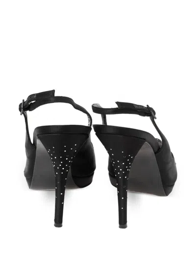 Pre-owned Stuart Weitzman  120mm Peep-toe Stiletto Heels In Black
