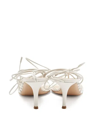 Pre-owned Gianvito Rossi Strappy Heeled Sandals In White
