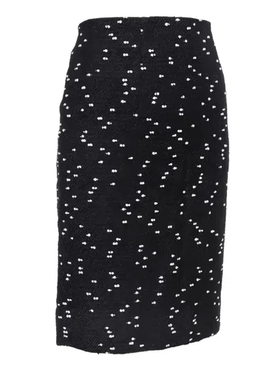 Pre-owned Oscar De La Renta Tweed Pencil Skirt
