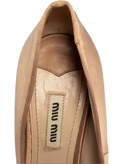 Pre-owned Miu Miu 105mm Crystal-embellished Peep-toe Pumps In Pink
