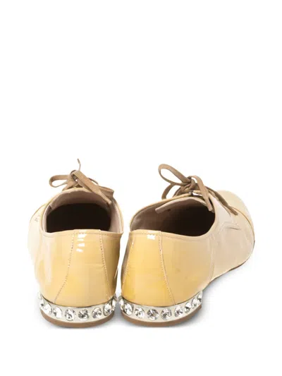 Pre-owned Miu Miu Crystal-embellished Derby Shoes