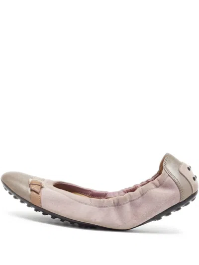 Pre-owned Tod's Vintage Suede Ballet Flats