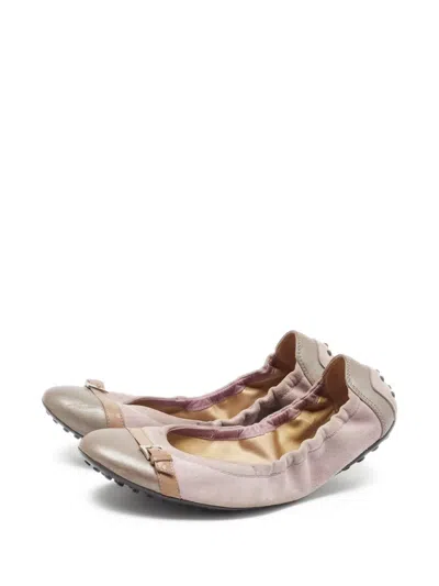 Pre-owned Tod's Vintage Suede Ballet Flats