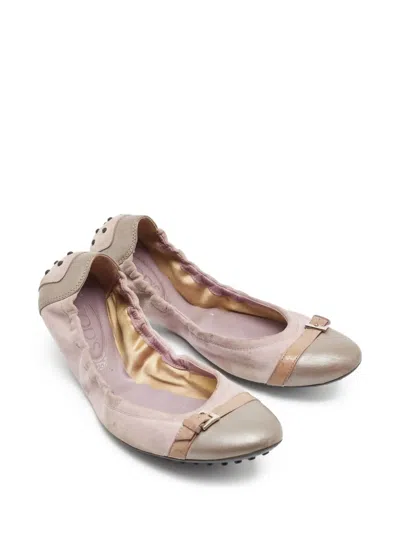 Pre-owned Tod's Vintage Suede Ballet Flats