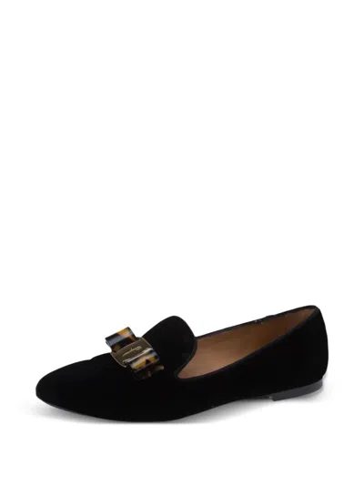 Pre-owned Ferragamo Leather Loafers In Black