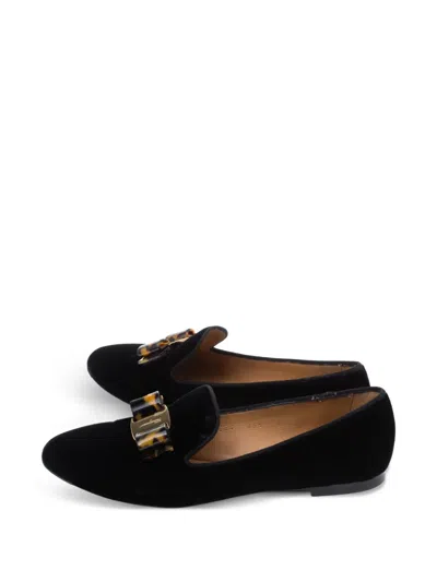 Pre-owned Ferragamo Leather Loafers In Black
