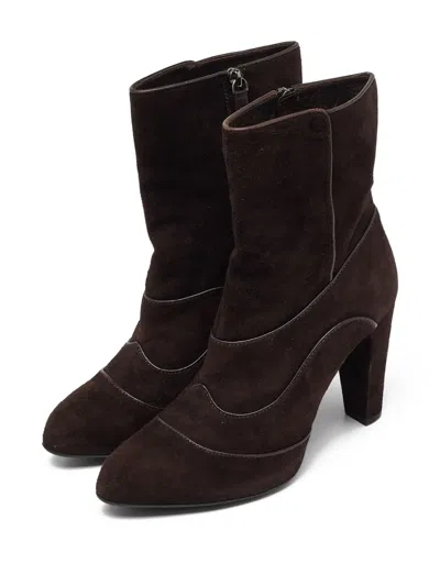 Pre-owned Tod's Vintage 100mm Suede Ankle Boots
