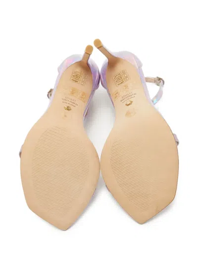 Pre-owned Stuart Weitzman 105mm Nudistcurve Iridescent Ankle-strap Sandals