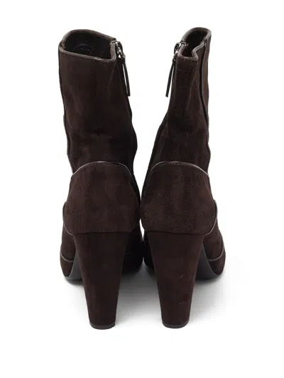 Pre-owned Tod's Vintage 100mm Suede Ankle Boots
