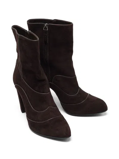 Pre-owned Tod's Vintage 100mm Suede Ankle Boots