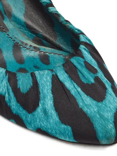 Pre-owned Dolce & Gabbana 120mm Leopard-print Pumps In Blue