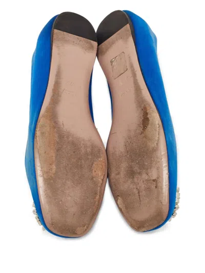 Pre-owned Gucci Interlocking-g Ballet Flats In Blue
