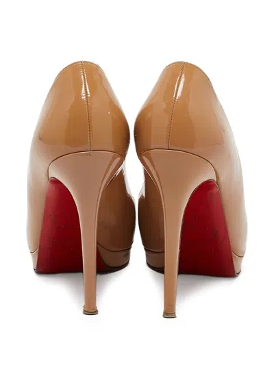 Pre-owned Christian Louboutin 120mm New Simple Leather Pumps In Neutral