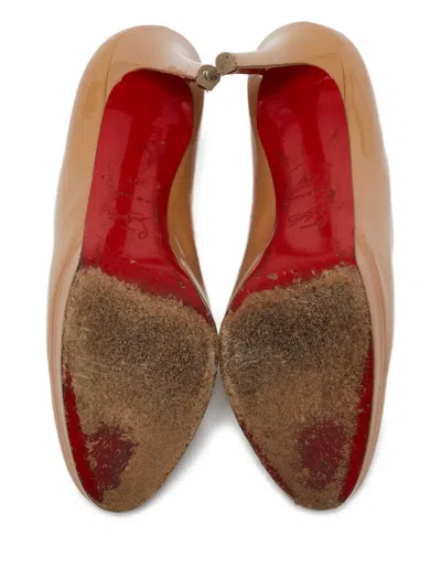 Pre-owned Christian Louboutin 120mm New Simple Leather Pumps In Neutral