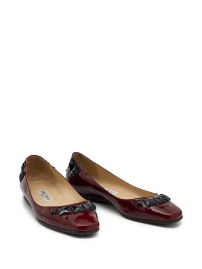 Pre-owned Jimmy Choo Stud-embellished Ballet Flats