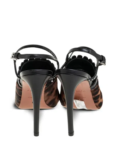 Pre-owned Alaïa 110mm Leopard-print Pumps In Brown