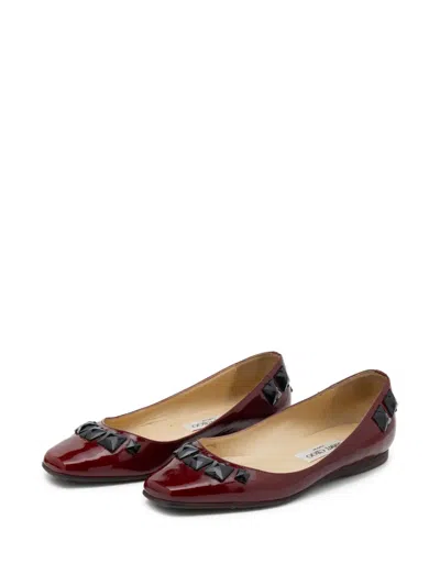 Pre-owned Jimmy Choo Stud-embellished Ballet Flats