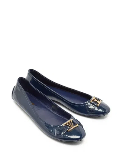 Pre-owned Louis Vuitton Lv-plaque Ballet Flats