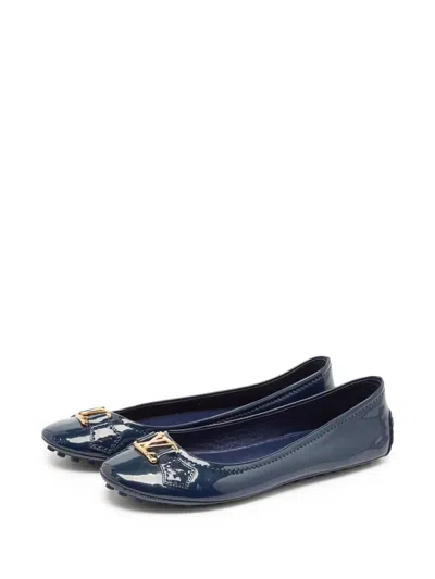 Pre-owned Louis Vuitton Lv-plaque Ballet Flats