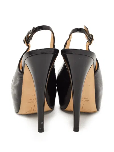 Pre-owned Giuseppe Zanotti Vintage Peep-toe Platform Slingback Sandals