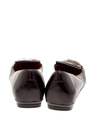 Pre-owned Tod's Vintage  Fringe-detail Leather Ballet Flats