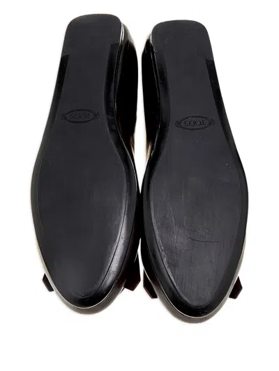 Pre-owned Tod's Vintage  Fringe-detail Leather Ballet Flats