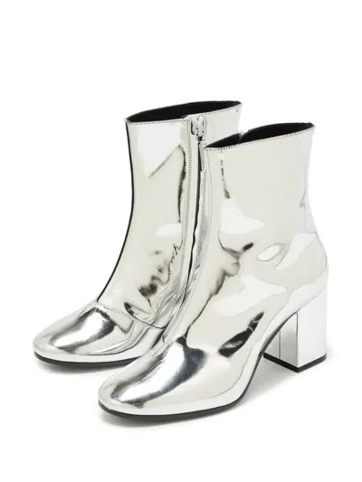 Pre-owned Balenciaga 75mm Metallic Ankle Boots
