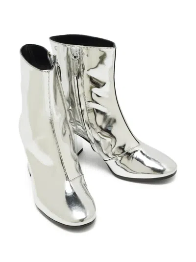 Pre-owned Balenciaga 75mm Metallic Ankle Boots
