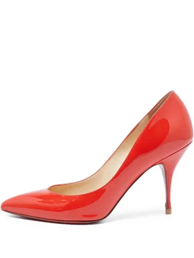 Pre-owned Christian Louboutin 90mm Patent-leather Pumps